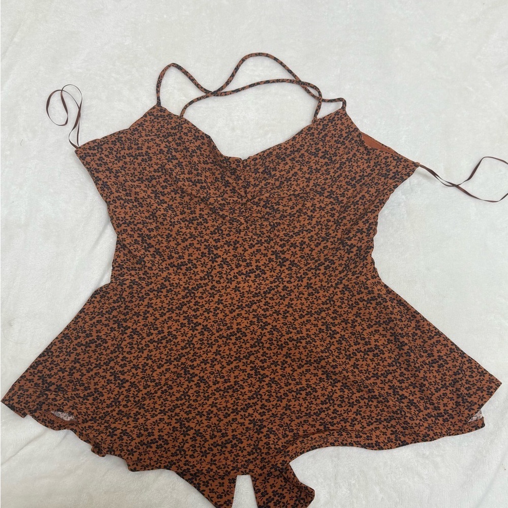Meraki Brown Floral Camisole